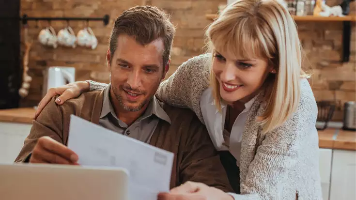 Couple planning their family finances