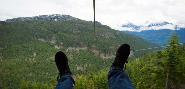 View from a zipline